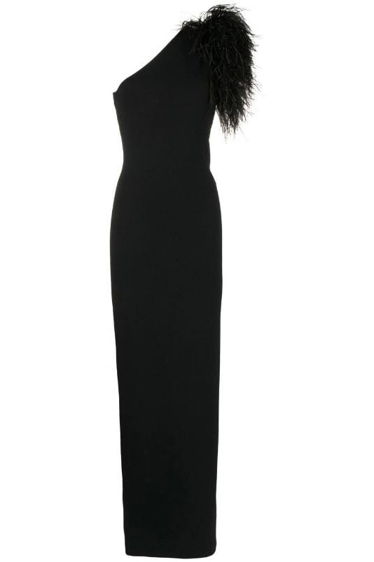 Jessica Bara Lunella One Shoulder Feather Gown – JESSICA BARA